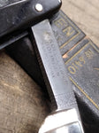 Vtg F Koeller Gun Metal Straight Razor Nice Scales Solingen Germany w/Box Nice!