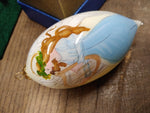 Vtg 2015 Pier1 Li Bien Blown Glass Reverse Hand Painted Angel Christmas Ornament
