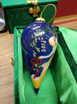 Vtg 2013 Pier1 Li Bien Blown Glass Reverse Hand Painted Angel Christmas Ornament