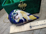Vtg 2013 Pier1 Li Bien Blown Glass Reverse Hand Painted Angel Christmas Ornament
