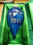 Vtg 2012 Pier1 Li Bien Blown Glass Reverse Hand Painted Angel Christmas Ornament