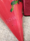 Vtg 2011 Pier1 Li Bien Blown Glass Reverse Hand Painted Angel Christmas Ornament