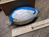 Vtg 2016 Pier1 Li Bien Blown Glass Reverse Hand Painted Angel Christmas Ornament