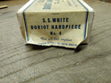 Vtg SS White Dental Mfg Doriot Handpiece No 4 For All Belt Engines Dentistry Box