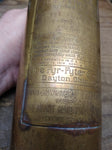 Vtg Brass Fyr Fyter Co Super Model Fire Extinguisher Continuous Stream EMPTY!