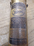 Vtg Antique Brass Pyrene Manufacturing Fire Extinguisher w/Wall Bracket EMPTY!