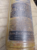 Vtg Antique Brass Pyrene Manufacturing Fire Extinguisher w/Wall Bracket EMPTY!