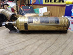 Vtg Antique Brass Pyrene Manufacturing Fire Extinguisher w/Wall Bracket EMPTY!