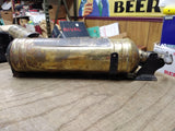 Vtg Antique Brass Pyrene Manufacturing Fire Extinguisher w/Wall Bracket EMPTY!