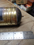 Vtg Antique Brass Pyrene Manufacturing Fire Extinguisher w/Wall Bracket EMPTY!