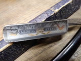 Vtg Geneva Cutlery New York Magnetic Steel Straight Razor Nice Scales USA!