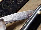 Vtg Geneva Cutlery New York Magnetic Steel Straight Razor Nice Scales USA!