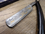 Vtg Geneva Cutlery New York Magnetic Steel Straight Razor Nice Scales USA!