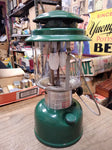 Vtg 1978 Green Coleman Double Mantle Gas Camping Lantern Model 220J Good Shape!
