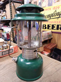 Vtg 1978 Green Coleman Double Mantle Gas Camping Lantern Model 220J Good Shape!