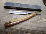 Vtg Alfred Grah Dortmand Straight Razor Caramel Swirl Celluloid Scales w/Box!
