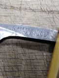 Vtg Alfred Grah Dortmand Straight Razor Caramel Swirl Celluloid Scales w/Box!