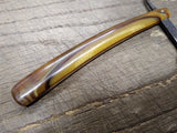Vtg Alfred Grah Dortmand Straight Razor Caramel Swirl Celluloid Scales w/Box!
