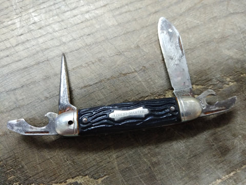 Vtg Colonial Forrest Master Folding Pocket Knife 4 Blade Multi Tool USA Prov