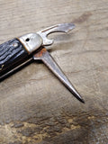 Vtg Colonial Forrest Master Folding Pocket Knife 4 Blade Multi Tool USA Prov