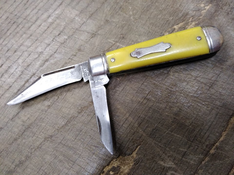 Vtg Colonial Prov RI USA Folding Pocket Knife 2 Blade 3.5" Closed Nice Shape!