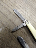 Vtg 2 Piece Pocket Knife Lot 2 x USA 3.5 Inch Open 1.5 Inch Blades Faux MOP