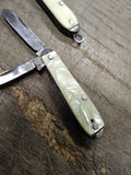 Vtg 2 Piece Pocket Knife Lot 2 x USA 3.5 Inch Open 1.5 Inch Blades Faux MOP