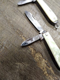 Vtg 2 Piece Pocket Knife Lot 2 x USA 3.5 Inch Open 1.5 Inch Blades Faux MOP