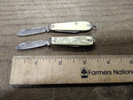 Vtg 2 Piece Pocket Knife Lot 2 x USA 3.5 Inch Open 1.5 Inch Blades Faux MOP