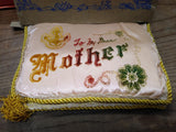 Vtg WWII U.S. Navy Sweetheart Satin Pillow Cover Sham To My Dear Mother w/Box!