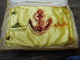 Vtg WWII U.S. Navy Sweetheart Satin Pillow Cover Sham To My Dear Mother w/Box!