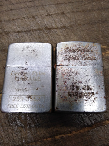 Vtg 2 Pc MCM Advertising Cigarette Lighter Parts Repair Lot My-Lite Calkor Korea