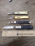 Vtg 4 Piece Pocket Knife Parts Repair Restoration Lot Barlow Kutmaster Colonial