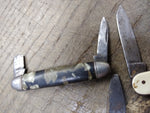 Vtg 3 Piece Pocket Knife Parts Repair Restoration Lot Imperial Hammer Brand