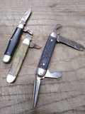 Vtg 3 Piece Pocket Knife Parts Repair Restoration Lot USA Cattaraugus Camillus