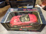 Vtg NOS Burago Diamonds Diecast 1992 Dodge Viper RT/10 1/18 Scale Red Sports Car