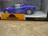 Vtg NOS Chrono Diecast 1997 Lotus Elise 1/18 Scale H1021 Azure Blue Sports Car!