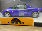 Vtg NOS Chrono Diecast 1997 Lotus Elise 1/18 Scale H1021 Azure Blue Sports Car!