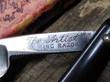 Vtg The Artist Hollow Ground Straight Razor w/Box Hamburg Germany In Good Shape!