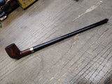Vtg Television Churchwarden Smoking Tobacco Pipe EP AR Silver Band Stinger 11"