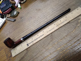 Vtg Television Churchwarden Smoking Tobacco Pipe EP AR Silver Band Stinger 11"