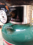 Vtg Coleman 2 Mantle Gas Camping Fishing Lantern 4/76 Pyrex Globe Model 220J