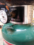 Vtg Coleman 2 Mantle Gas Camping Fishing Lantern 4/76 Pyrex Globe Model 220J