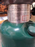 Vtg Coleman 2 Mantle Gas Camping Fishing Lantern 4/76 Pyrex Globe Model 220J