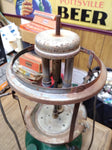 Vtg Coleman 2 Mantle Gas Camping Fishing Lantern 4/76 Pyrex Globe Model 220J