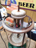 Vtg Coleman 2 Mantle Gas Camping Fishing Lantern 4/76 Pyrex Globe Model 220J