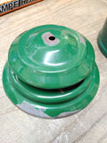 Vtg Coleman 2 Mantle Gas Camping Fishing Lantern 4/76 Pyrex Globe Model 220J