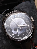 Vtg NOS Unisex Bulova Harley Davidson Wrist Watch Scull & Black Dial 50M WR Box