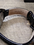 Vtg NOS Unisex Bulova Harley Davidson Wrist Watch Scull & Black Dial 50M WR Box