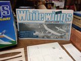 Vtg White Wings 6 Gliders Airplane Kit AG 600 Balsa Wood Fiber Japan w/Open Box